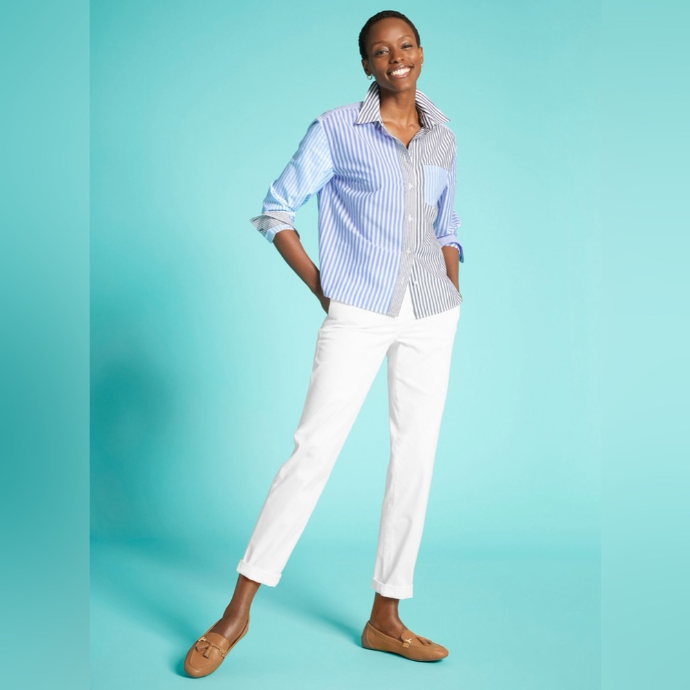 Talbots White Relaxed Chino size 4